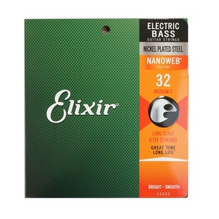 Elixir エリクサー 15332 Custom String Shop NANOWEB Medium .032 エレキベース用 バラ弦