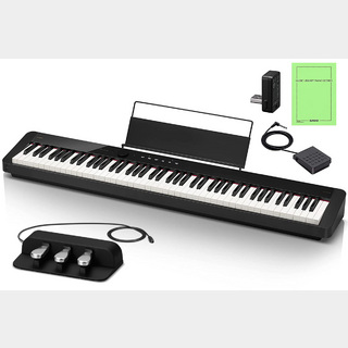 Casioカシオ(CASIO)電子ピアノ Privia PX-S1100BK(ブラック) 88鍵盤 スリムデザイン & 純正 ペダル 3本ペダルユ