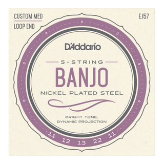D'Addario ダダリオ EJ57 5-String Banjo Nickel Plated Custom Medium 11-22 バンジョー弦