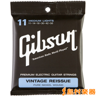 Gibson SEG-VR11 エレキギター弦 Vintage Reissue ミディアムライトゲージ 011-050