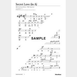 楽譜 Secret Love（移調バージョン in A）