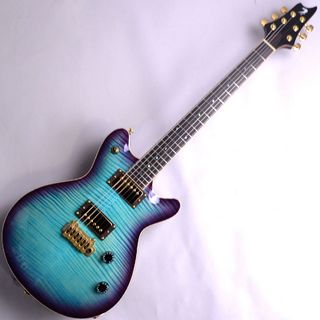 T's Guitars Arc-STD22 FM LUX Aqua Blue Purple Burst