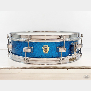 Ludwig Late1950's DOWNBEAT 14"×4" -Blue Sparkle- #Transition Badge