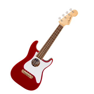 Fender フェンダー Fullerton Strat Uke Walnut Fingerboard White Pickguard Candy Apple Red ウクレレ