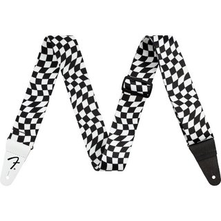 FenderWavy Checkerboard Polyester Strap Black/White フェンダー [ギターストラップ]【渋谷店】