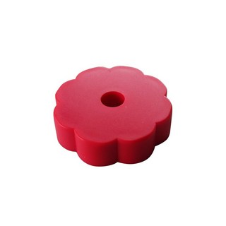 STOKYO Plastic 45RPM Flower-Power Adapters Red (1袋2個入り) (ドーナツ盤 EPアダプター)