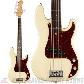 FenderAmerican Professional II Precision Bass V, Rosewood, Olympic White (ご予約受付中)