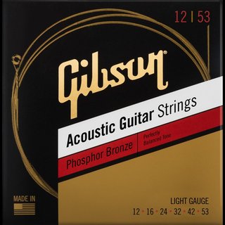 Gibson SAG-PB12 Phosphor Bronze Acoustic Guitar Strings 12-53 Light  ギブソン【心斎橋店】