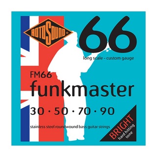 ROTOSOUNDFM66 Funkmaster 66 Custom 30-90 LONG SCALE エレキベース弦×2セット