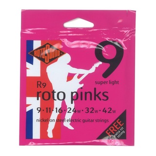 ROTOSOUNDR9 Roto Pinks NICKEL SUPER LIGHT 9-42 エレキギター弦×3セット