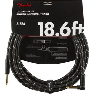 Fender フェンダー Deluxe Series Instrument Cables SL 18.6' Black Tweed ギターケーブル