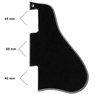 ALLPARTS BLACK SHORT PICKGUARD FOR GIBSON ES-335/PG-0818-037【お取り寄せ商品】