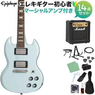 EpiphonePower Players SG IBL エレキギター初心者14点セット【マーシャルアンプ付き】 7/8サイズミニギター