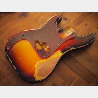 MJT Precision Bass Body "Lefty" - Alder - 3-Tone Sunburst - Heavy Relic