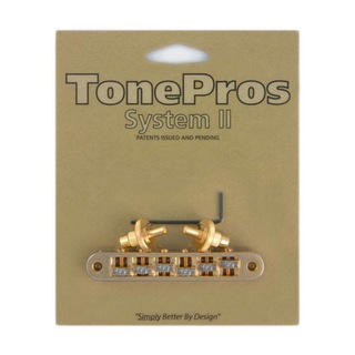 TONE PROS TP6R-G Standard Tuneomatic small posts Roller saddles ゴールド ギター用ブリッジ