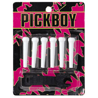 PICKBOYBP-50/W ホワイト ブリッジピン ホワイト ピンプライ付