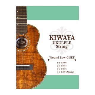 KIWAYAKWLGset Wound Low-Gセット クリア（1-3弦） シルバーKWLG(4弦巻き線Low-G) ウクレレ弦