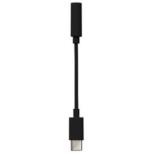 AXES アクセス ACP-01 BK USB Type-C to 3.5mm 4極 イヤホン端子変換プラグ 5.5cm ブラック