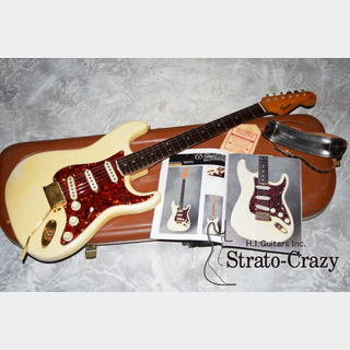 Fender Stratocaster '65 Olympic White/Rose neck Original Tortoiseshell Pickguard & Gold Parts!!