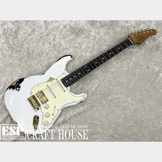 Xotic XSC-2 / Olynpic White over Black Heavy Aged (Lacquer)