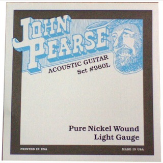 John Pearse960L Pure Nickel Wound ピュアニッケル アコースティックギター弦 12-54×6セット