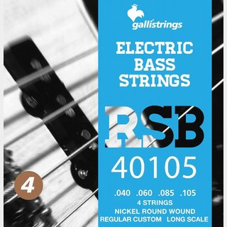 Galli Strings RSB40105 4弦 Regular Custom Nickel Round Wound エレキベース弦 .040-.105【名古屋栄店】