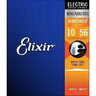 Elixir NANOWEB with ANTI-RUST #12057 7-String Light 10-56 エレキギター弦 7弦 ナノウェブ エリクサー【新宿店
