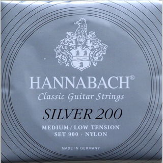 HANNABACH Silver 200 MEDIUM/LOW TENSION クラシックギター弦×12セット