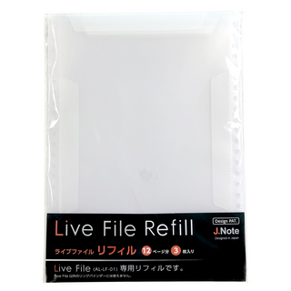 J.NoteAL-LFR-01 Live File専用リフィル 3枚入り（12ページ分）