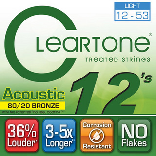 Cleartone 80/20 BRONZE アコースティックギター弦 ライトゲージ 012-053