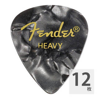 Fender フェンダー Premium Celluloid 351 Shape Picks Heavy Black Moto 12-Pack ギターピック 12枚入り