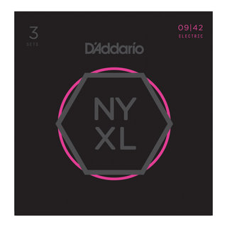 D'Addario ダダリオ NYXL0942-3P Nickel Wound Super Light エレキギター弦 3セットパック