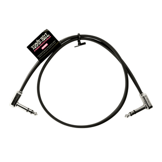 ERNIE BALL アーニーボール P06410 24" Single Flat Ribbon Stereo Patch Cable - Black パッチケーブル