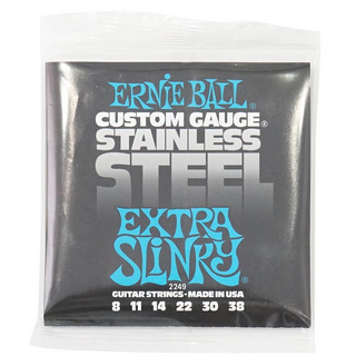 ERNIE BALLアーニーボール 2249 Extra Slinky Stainless Steel Wound 8-38 Gauge エレキギター弦