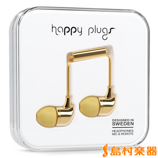 HAPPY PLUGS 【SALE】In-Ear Gold (ゴールド) Deluxe Edition イヤホン iOS対応【在庫限り】