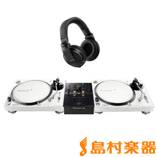 Pioneer PLX-500-W + DJM-250MK2(ミキサー) + HDJ-X5-K(ヘッドホン) アナログ DJセット