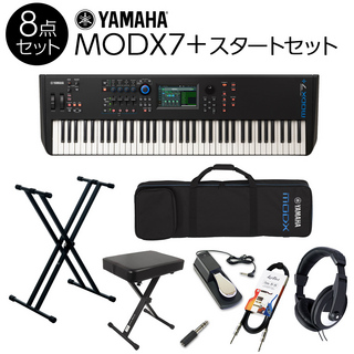 YAMAHAMODX7+スタート8点セット 76鍵盤 シンセサイザー【フルセット】【背負える専用ケース付】