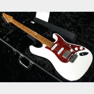 Suhr J Select Series Classic S Antique Roasted Flame Maple Neck / Olympic White / Light Aging / SSH