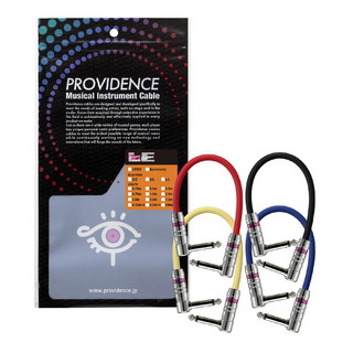 Providence LE501 0.15m L/L Color Mix 4 Set Angled - Angled プロビデンス パッチ・ケーブル 4本セット【新宿店】