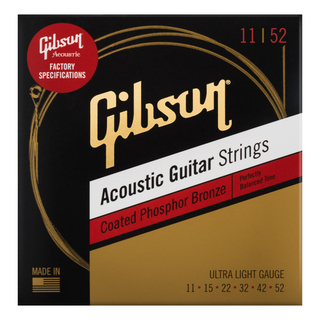 Gibsonギブソン SAG-CPB11 Coated Phosphor Bronze Ultra-Light アコースティックギター弦×3セット