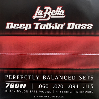 La Bella760N Black Nylon Tape Wound 60-115 エレキベース弦