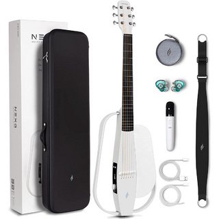 Enya NEXG WHITE スマートギター アコースティックギター 静音 アンプ内蔵 ワイヤレスマイク付属 Blutooth搭載