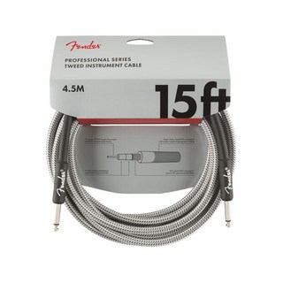 Fender Professional Series Instrument Cable 15' (White Tweed)