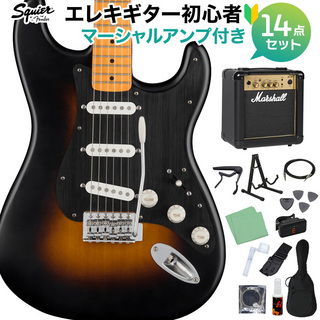 Squier by Fender 40th Anniv. ST SW 2TS エレキギター初心者セット【マーシャルアンプ付き】