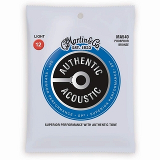 Martin MA540 Authentic Acoustic Superior Performance アコギ弦 Phospher Bronze [Light .012-.054]【渋谷店】