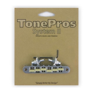 TONE PROS TP6G-C Standard Tuneomatic small posts, notched “G Formula” saddles クローム ギター用ブリッジ