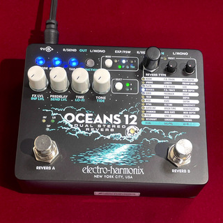 Electro-Harmonix Oceans 12 【12種デュアル・マルチリバーブ】【9Vアダプター付き】