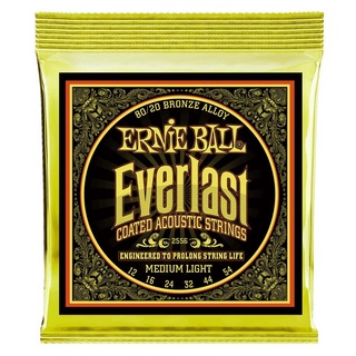 ERNIE BALLアーニーボール 2556 Everlast Medium Light Coated 80/20 Bronze 12-54 Gauge アコースティックギター弦