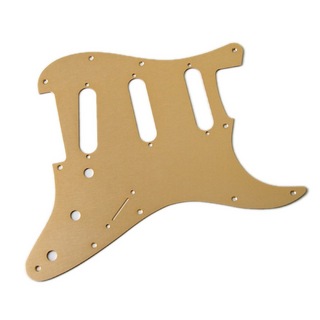 Fender フェンダー 11-Hole Modern 1-Ply Anodized Stratocaster S/S/S Pickguard GOLD ピックガード
