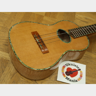 Maui Music SALE! Deluxe Curly Maple Cedar-top Custom Tenor with Curly Koa Binding and Paua Shell Inlay #3772